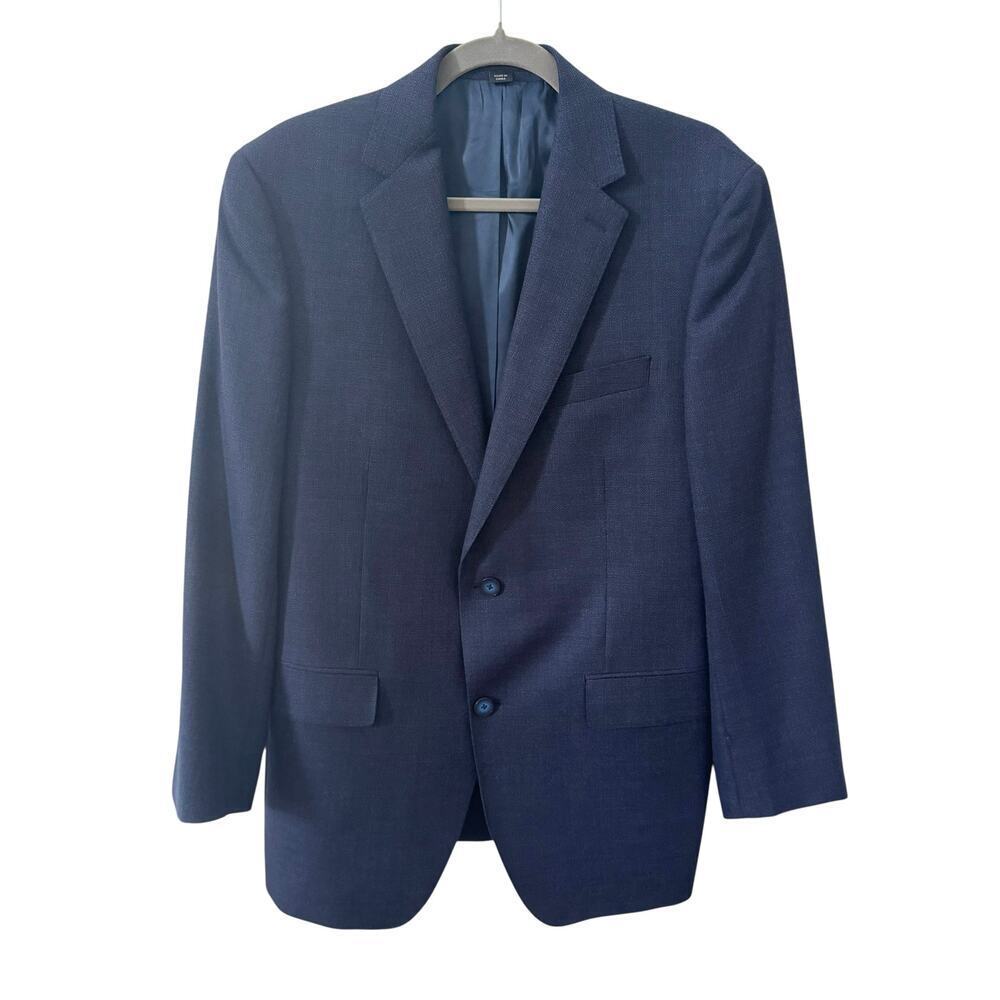 Paul Betenly Men's Sandro 100% Wool Filarte Blazer Jacket Coat Navy Blue Sz 40R